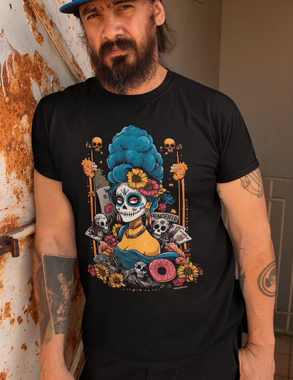 Blue hair woman